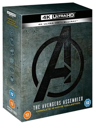 Avengers: Marvel Film Collection (The Avengers/Age of Ultron/Infinity War/Endgame) [4K UHD + Blu-Ray, Region Free]